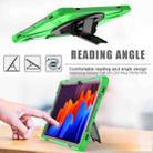 For Samsung Galaxy Tab S8+ / Tab S8 Plus /  Tab S7 FE / Tab S7+ Shockproof Colorful Silicone + PC Protective Case with Holder & Shoulder Strap & Hand Strap(Green) - 2