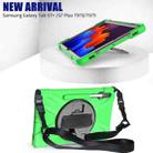 For Samsung Galaxy Tab S8+ / Tab S8 Plus /  Tab S7 FE / Tab S7+ Shockproof Colorful Silicone + PC Protective Case with Holder & Shoulder Strap & Hand Strap(Green) - 3