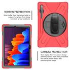 For Samsung Galaxy Tab S8+ / Tab S8 Plus /  Tab S7 FE / Tab S7+ Shockproof Colorful Silicone + PC Protective Case with Holder & Shoulder Strap & Hand Strap(Red) - 6