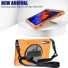For Samsung Galaxy Tab S8+ / Tab S8 Plus /  Tab S7 FE / Tab S7+ Shockproof Colorful Silicone + PC Protective Case with Holder & Shoulder Strap & Hand Strap(Orange) - 3