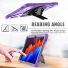 For Samsung Galaxy Tab S8+ / Tab S8 Plus /  Tab S7 FE / Tab S7+ Shockproof Colorful Silicone + PC Protective Case with Holder & Shoulder Strap & Hand Strap(Purple) - 2