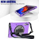 For Samsung Galaxy Tab S8+ / Tab S8 Plus /  Tab S7 FE / Tab S7+ Shockproof Colorful Silicone + PC Protective Case with Holder & Shoulder Strap & Hand Strap(Purple) - 3