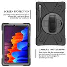 For Samsung Galaxy Tab S8+ / Tab S8 Plus /  Tab S7 FE / Tab S7+ Shockproof Colorful Silicone + PC Protective Case with Holder & Shoulder Strap & Hand Strap(Black) - 6