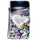 For iPhone 16 Pro Crystal Texture Colored Drawing Leather Phone Case(Heart Shaped) - 2