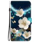 For iPhone 15 Pro Max Crystal Texture Colored Drawing Leather Phone Case(Magnolia) - 2
