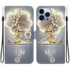 For iPhone 13 Pro Max Crystal Texture Colored Drawing Leather Phone Case(Sika Deer) - 1