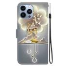 For iPhone 13 Pro Max Crystal Texture Colored Drawing Leather Phone Case(Sika Deer) - 3