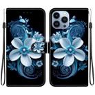 For iPhone 12 Pro Max Crystal Texture Colored Drawing Leather Phone Case(Black Orchid) - 1