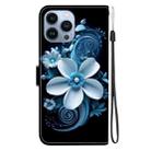 For iPhone 12 Pro Max Crystal Texture Colored Drawing Leather Phone Case(Black Orchid) - 3