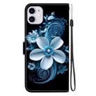 For iPhone 11 Crystal Texture Colored Drawing Leather Phone Case(Black Orchid) - 3