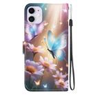 For iPhone 11 Crystal Texture Colored Drawing Leather Phone Case(Butterfly Love Flower) - 3