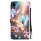 For iPhone XR Crystal Texture Colored Drawing Leather Phone Case(Butterfly Love Flower) - 3