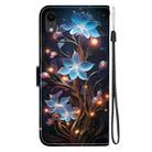 For iPhone XR Crystal Texture Colored Drawing Leather Phone Case(Little Lantern Flower) - 3