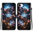 For iPhone SE 2024 Crystal Texture Colored Drawing Leather Phone Case(Little Lantern Flower) - 1