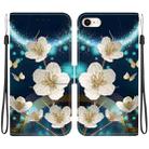 For iPhone 7 / 8 / SE 2022 Crystal Texture Colored Drawing Leather Phone Case(Magnolia) - 1