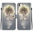 For iPhone 7 / 8 / SE 2022 Crystal Texture Colored Drawing Leather Phone Case(Elephants) - 1