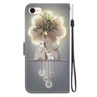 For iPhone 7 / 8 / SE 2022 Crystal Texture Colored Drawing Leather Phone Case(Elephants) - 3