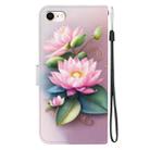 For iPhone 7 / 8 / SE 2022 Crystal Texture Colored Drawing Leather Phone Case(Lotus) - 3
