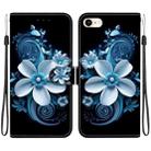 For iPhone 7 / 8 / SE 2022 Crystal Texture Colored Drawing Leather Phone Case(Black Orchid) - 1