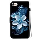 For iPhone 7 / 8 / SE 2022 Crystal Texture Colored Drawing Leather Phone Case(Black Orchid) - 3