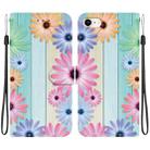 For iPhone 7 / 8 / SE 2022 Crystal Texture Colored Drawing Leather Phone Case(Sunflowers) - 1