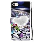 For iPhone 7 / 8 / SE 2022 Crystal Texture Colored Drawing Leather Phone Case(Heart Shaped) - 3