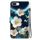 For iPhone 7 Plus / 8 Plus Crystal Texture Colored Drawing Leather Phone Case(Magnolia) - 3