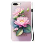 For iPhone 7 Plus / 8 Plus Crystal Texture Colored Drawing Leather Phone Case(Lotus) - 3