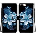 For iPhone 7 Plus / 8 Plus Crystal Texture Colored Drawing Leather Phone Case(Black Orchid) - 1