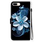 For iPhone 7 Plus / 8 Plus Crystal Texture Colored Drawing Leather Phone Case(Black Orchid) - 3