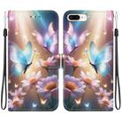 For iPhone 7 Plus / 8 Plus Crystal Texture Colored Drawing Leather Phone Case(Butterfly Love Flower) - 1