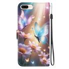 For iPhone 7 Plus / 8 Plus Crystal Texture Colored Drawing Leather Phone Case(Butterfly Love Flower) - 3