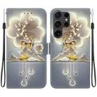 For Samsung Galaxy S24 Ultra 5G Crystal Texture Colored Drawing Leather Phone Case(Sika Deer) - 1