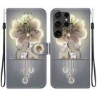 For Samsung Galaxy S24 Ultra 5G Crystal Texture Colored Drawing Leather Phone Case(Elephants) - 1