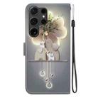 For Samsung Galaxy S24 Ultra 5G Crystal Texture Colored Drawing Leather Phone Case(Elephants) - 3