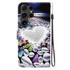 For Samsung Galaxy S24 Ultra 5G Crystal Texture Colored Drawing Leather Phone Case(Heart Shaped) - 3