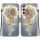For Samsung Galaxy S24 5G Crystal Texture Colored Drawing Leather Phone Case(Sika Deer) - 1