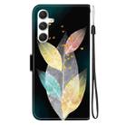 For Samsung Galaxy S24 5G Crystal Texture Colored Drawing Leather Phone Case(Colored Leaves) - 3