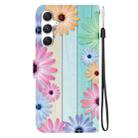 For Samsung Galaxy S24 5G Crystal Texture Colored Drawing Leather Phone Case(Sunflowers) - 3