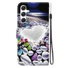 For Samsung Galaxy S24 5G Crystal Texture Colored Drawing Leather Phone Case(Heart Shaped) - 3