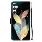For Samsung Galaxy S24+ 5G Crystal Texture Colored Drawing Leather Phone Case(Colored Leaves) - 3