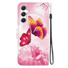 For Samsung Galaxy S24+ 5G Crystal Texture Colored Drawing Leather Phone Case(Pink Butterflies) - 3