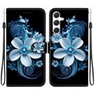 For Samsung Galaxy S24+ 5G Crystal Texture Colored Drawing Leather Phone Case(Black Orchid) - 1