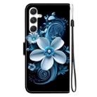 For Samsung Galaxy S24+ 5G Crystal Texture Colored Drawing Leather Phone Case(Black Orchid) - 3