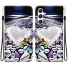 For Samsung Galaxy S24+ 5G Crystal Texture Colored Drawing Leather Phone Case(Heart Shaped) - 1