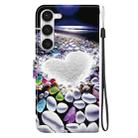 For Samsung Galaxy S23 5G Crystal Texture Colored Drawing Leather Phone Case(Heart Shaped) - 3