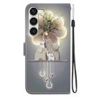 For Samsung Galaxy S23+ 5G Crystal Texture Colored Drawing Leather Phone Case(Elephants) - 3