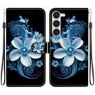 For Samsung Galaxy S23+ 5G Crystal Texture Colored Drawing Leather Phone Case(Black Orchid) - 1