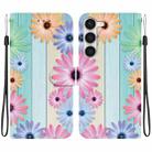 For Samsung Galaxy S23+ 5G Crystal Texture Colored Drawing Leather Phone Case(Sunflowers) - 1