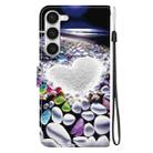 For Samsung Galaxy S23+ 5G Crystal Texture Colored Drawing Leather Phone Case(Heart Shaped) - 3